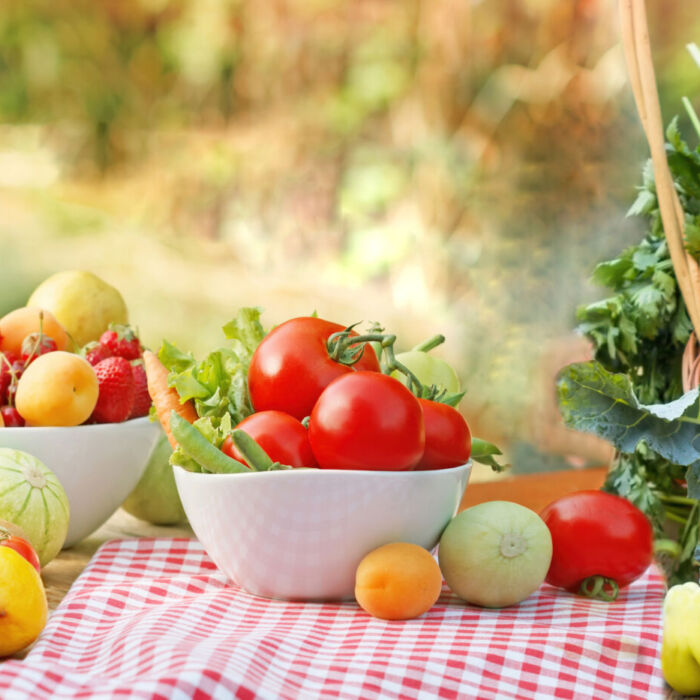 In healthy diet You must including fresh organic fruit and vegetable, heap of fresh food